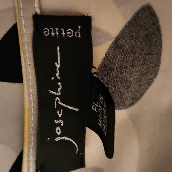 Josephine Petite Black/Yellow/White/Grey Blouse L - Picture 3 of 4